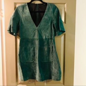 Zara Genuine Suede Dress